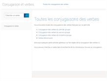 Tablet Screenshot of conjugaison-et-verbes.com